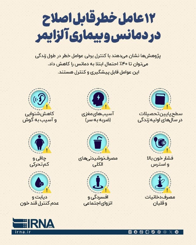 📋 Information about IRNA 12 modifiable risk factors in dementia and Alzheimer's disease