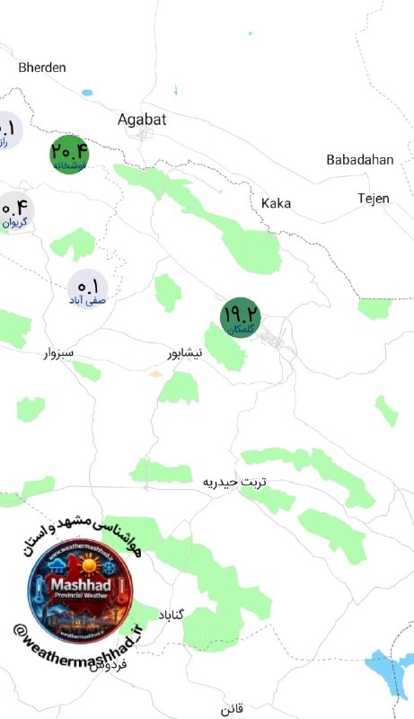 آب و هوای مشهد: 🔸ایستگاه هواشناسی گلمکان با ثبت بارش عالی 19 میلیمتر در 6 ساعت گذشته رکورد دار بارش در استان@HavashenasiMashhad