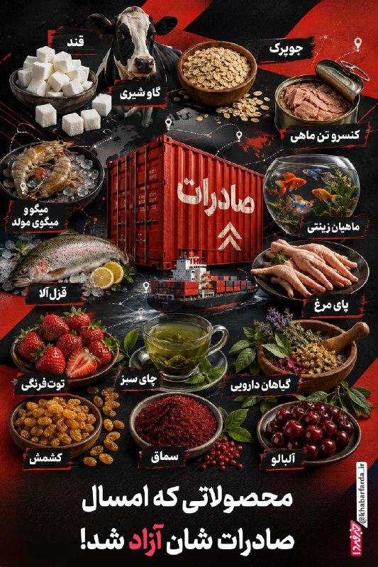 تیتر تجارت: محصولاتی که امسال صادراتشان آزاد شد@Titretejarat