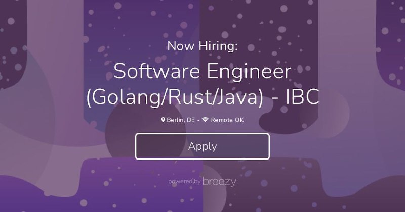 Software Engineer (Golang/Rust/Java) - IBC at Interchain