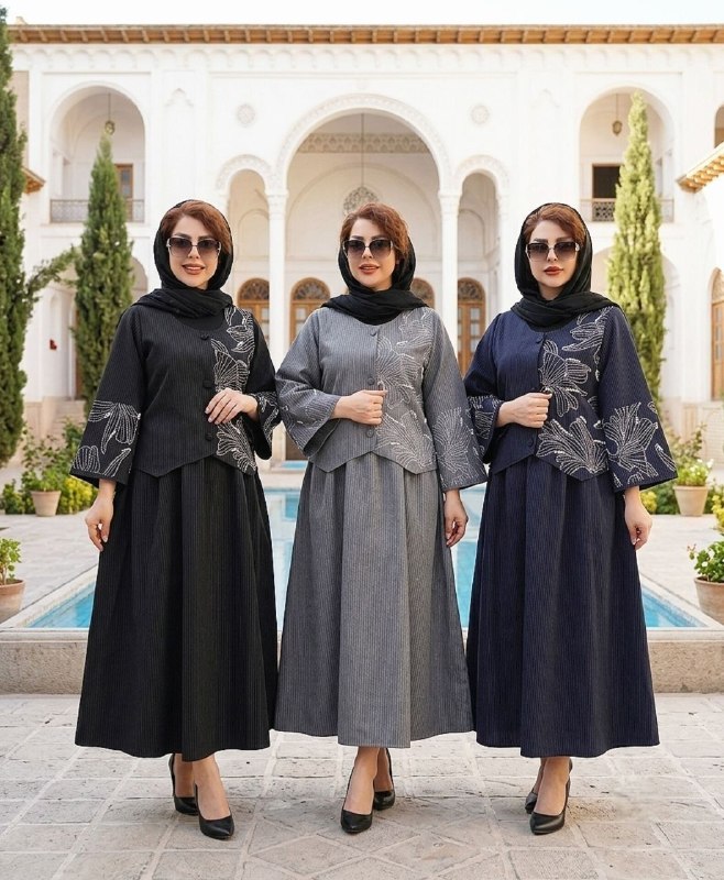 مانتو و لباس سایز بزرگ آوینا👗 ارسال رایگان: کت و دامن مدل #خرامان کد 547🧶جنس : پرشین دیپلمات🎨رنگ بندی : مشکی, طوسی, سورمه ای📌سایز ها : سایز 1 (38تا44), سایز 2 (46تا