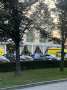 Armed Russian security personnel were seen at the scene of the Moscow restaurant explosion despite preliminary claims from pro-Kremlin media that the blast was caused by a gas leak.