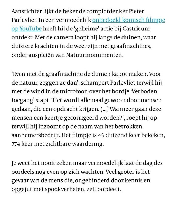 Vandaag weer even gaan kijk bij de gaten in de duinen bij Castricum omdat Jeroen Dijsselbloem vertrekt bij Natuurmonumen...