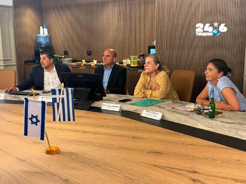 🇮🇱 יו"ר חברת נמלי ישראל אירח את שגרירת יוון בישראל מאיה סולומו לפגישת עבודה שעסקה בקידום מסדרון הסחר הבין…