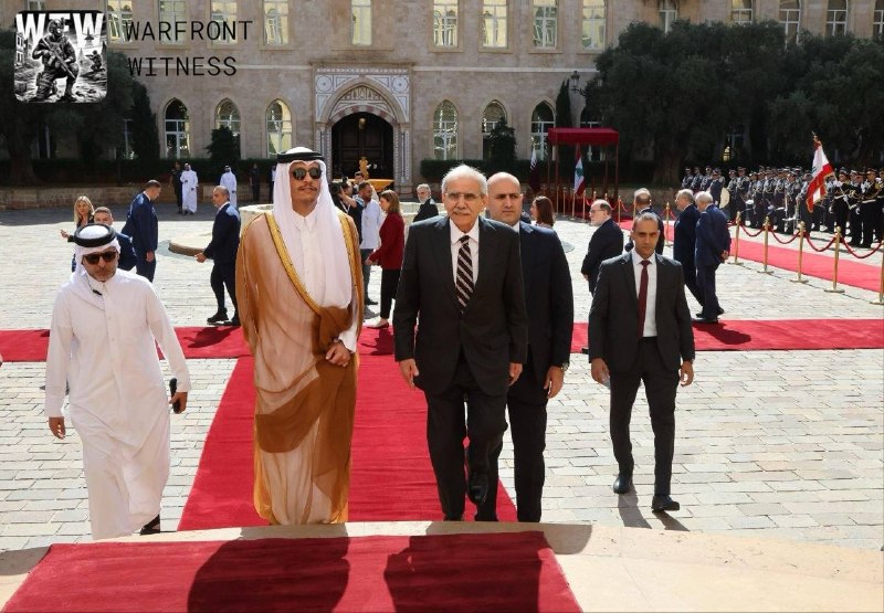 Photos from the reception of the Prime Minister of Lebanon for the Prime Minister of Qatar Mohammed bin Abdulrahman bin Jassim Al Thani in Beirut.