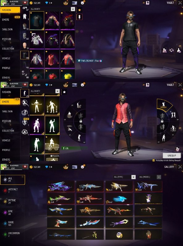 دنیای اکانت فری فایر freefire: 8200. Gh