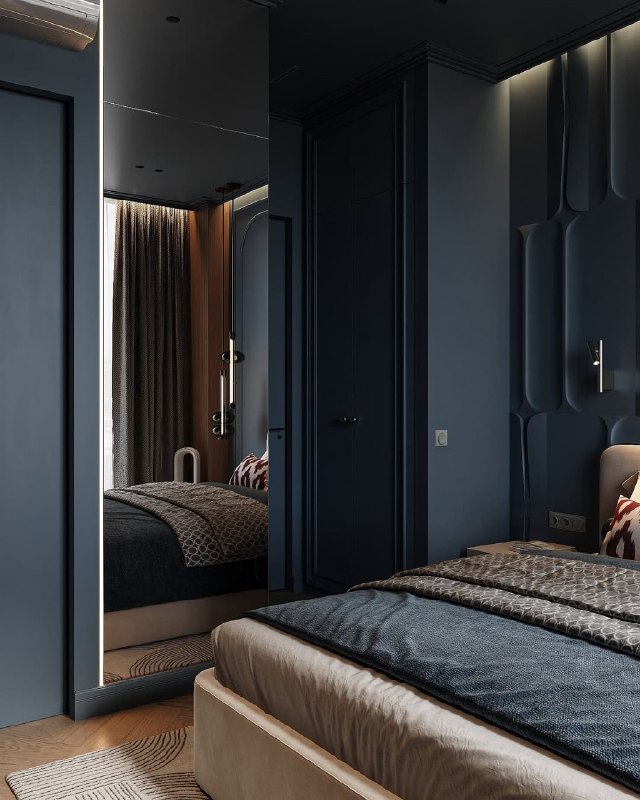 Спальня в темном цвете МЫ В МАХ подписаться | Дизайн интерьера| Ремонт - изображение 9 - спальня, темном, цвете