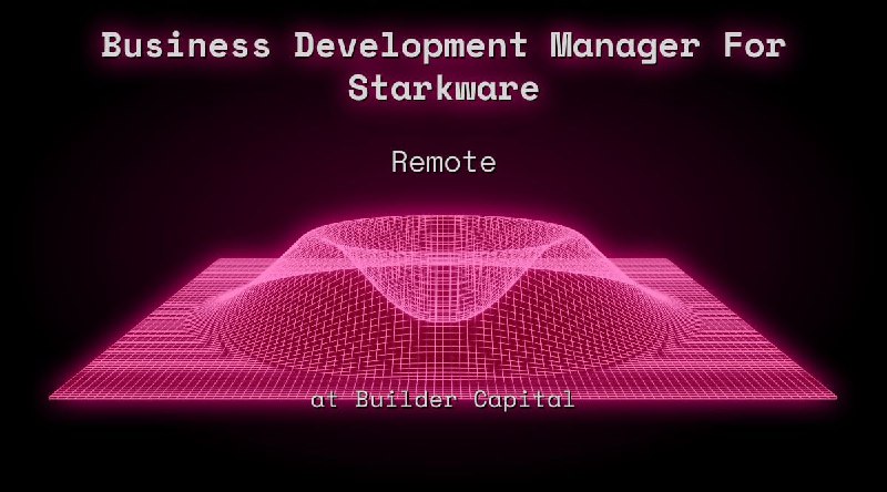 Web3 Business Development Manager For Starkware - US Based Remote at Builder Capital
