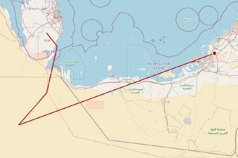 🇺🇸🇺🇸🇶🇦🇦🇪💢 מכלית של צבא ארה"ב המריאה מקטאר ונמצאת כעת מעל איחוד האמירויות ו33;