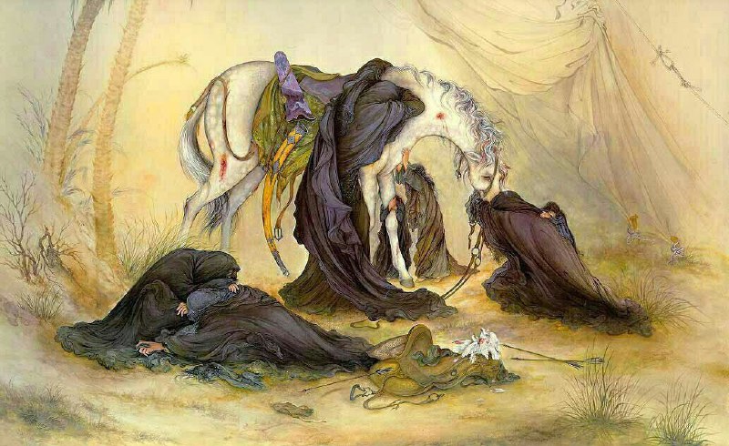 میگون قصر بهشت: زبان حال حضرت سکینه سلام الله علیها خطاب به اسب امام حسین علیه السلام :ای فرس با تو چه رخ داده که خود باخته ایمگر اینگون