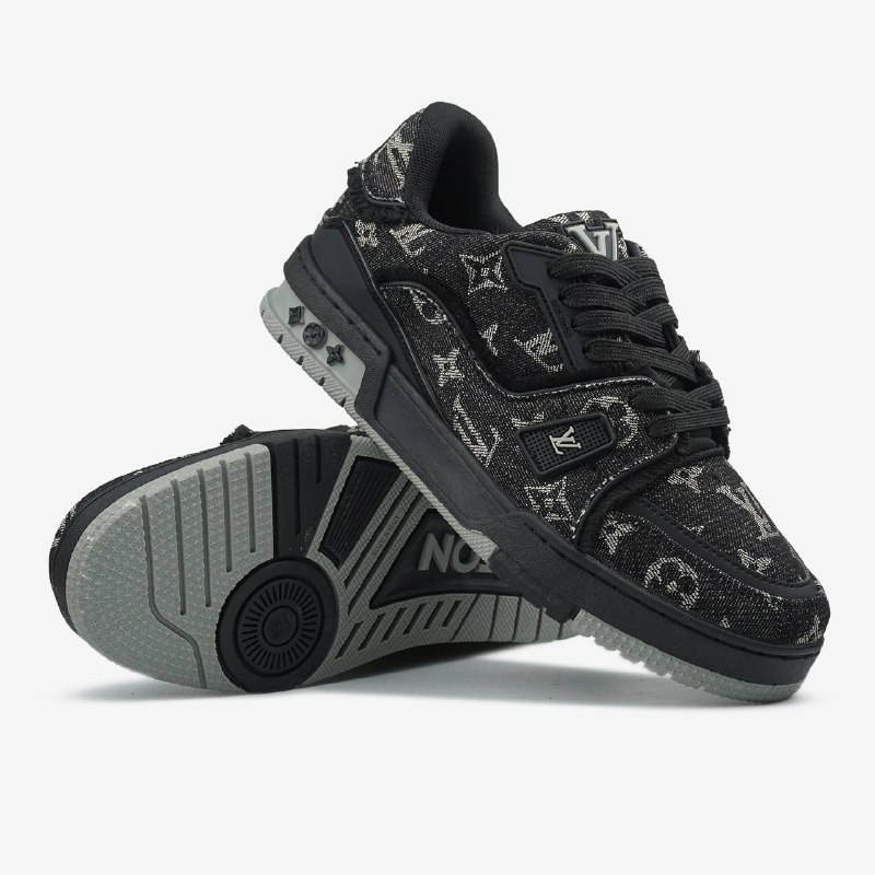 Louis Vuitton Louis Vuitton Trainer Black Grey Logo, фото 2