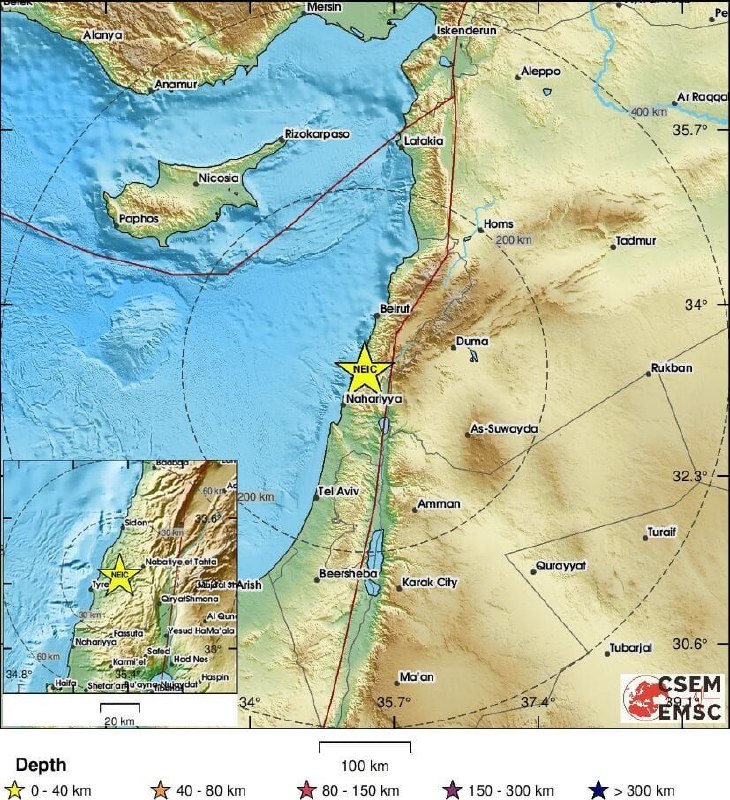 בלבנון מדווחים: רעידת אדמה בעוצמה 4.1M בעקבות הפיצוץ