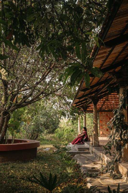 The Saffron Verandah House HabitArt Architecture Studio Chembarasanapalli, India Houses Year 2025 - изображение 9 - saffron, verandah, house