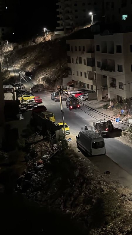 The occupation forces storm the North Mountain and conduct a field investigation with a young man on Imad al-Din Street.