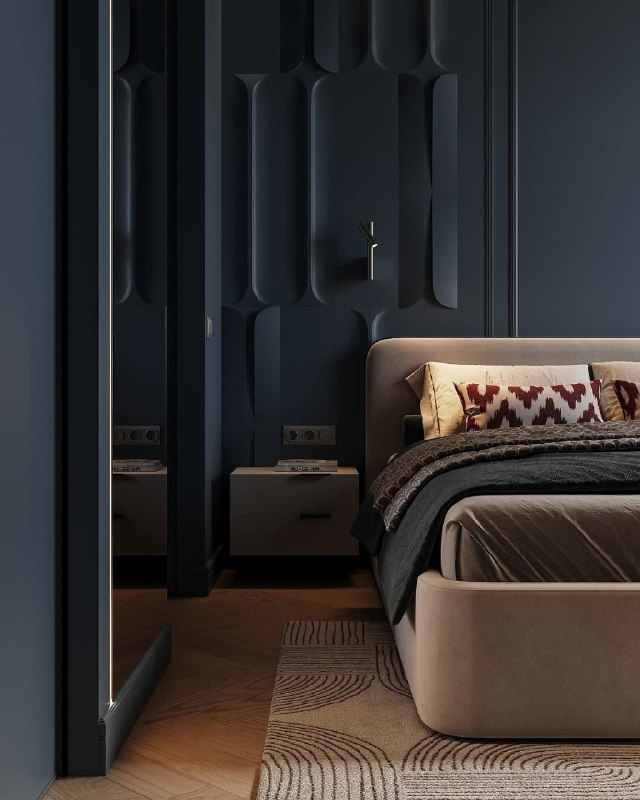 Спальня в темном цвете МЫ В МАХ подписаться | Дизайн интерьера| Ремонт - изображение 2 - спальня, темном, цвете