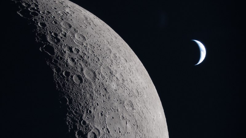 The lunar perspectiveMoon and Earth captured by the Artemis II crew (© NASA)