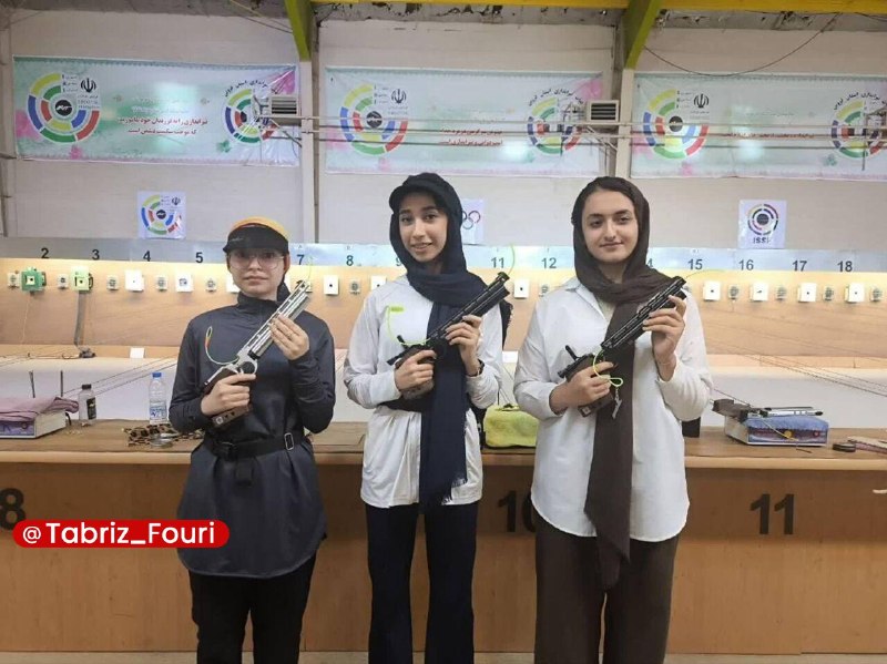 تبریز فوری: پریا علی‌محمدیان نایب قهرمان تپانچه بانوان نوجوانان کشور شد🔹پریا علی‌محمدیان از آذربایجان‌ شرقی در دومین دوره مسابقات آز