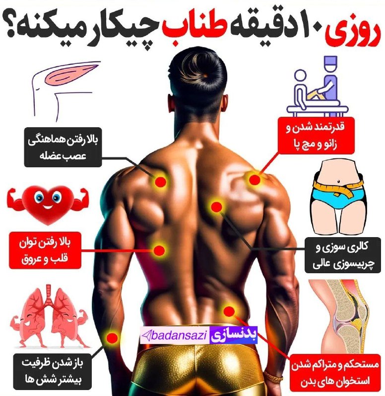 بدنسازی 💪: 🔻فواید روزانه ۱۰ دقیقه طناب زدن: @Badansazi دنیای بدنسازی و فیتنس 🏋♂🍎💪🏋♀
