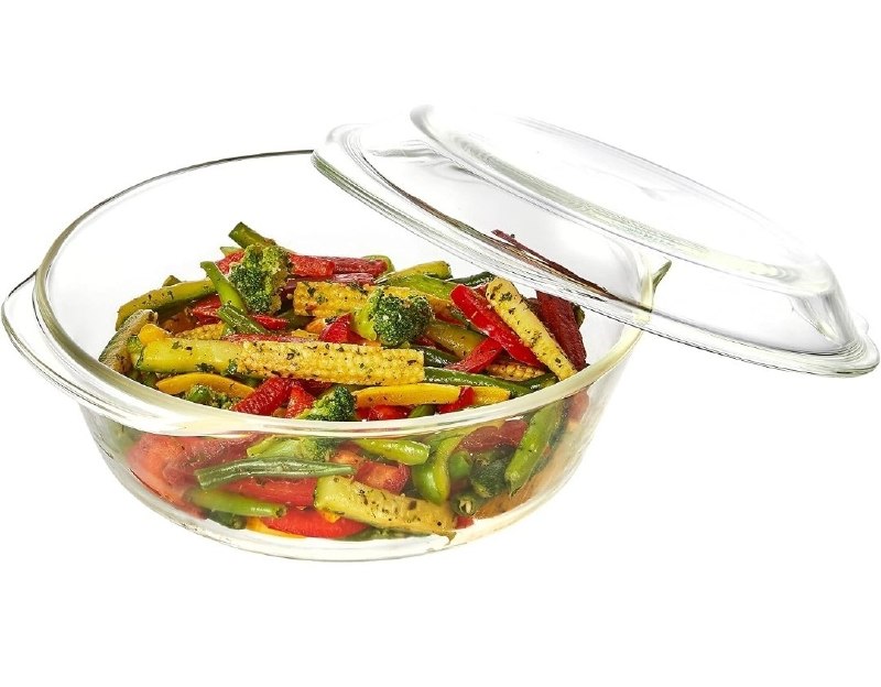 Solimo Borosilicate Glass Casserole, Set Of 3 @938.