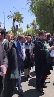 הפגנה של פלח עורכי דין בבגדד, בדרישה להפסיק את המכשולים בפני רשם החברות