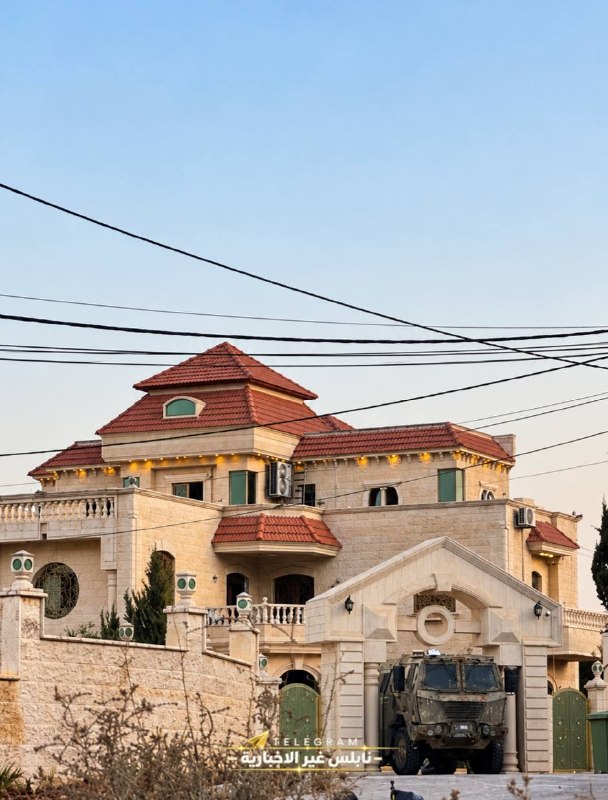 The house of Nabil Natsha Abu Naim, who was recently evacuated from residents in the Alziton suburb of Hebron.