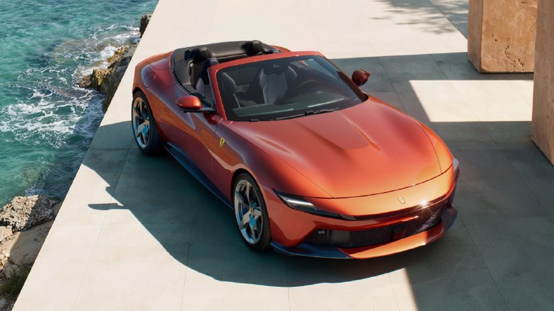 Ferrari показала открытую версию своей самой доступной модели — Amalfi Spider. Родстер получил мягку