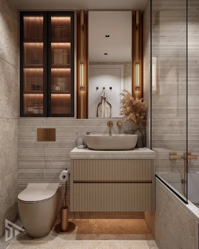 Эффектный интерьер небольшой ванной комнаты. Площадь - 4 кв.м - изображение 1 - эффектный, интерьер, небольшой