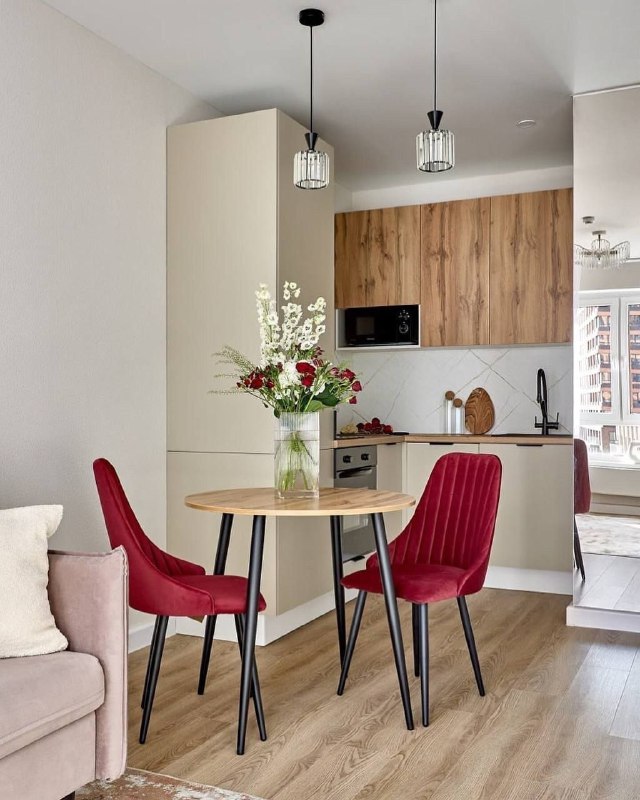 Оформление интерьера однокомнатной квартиры размером 32 кв.м с использованием ярких цветовых акцентов. МЫ В МАХ подписаться - изображение 1 - оформление, интерьера, однокомнатной