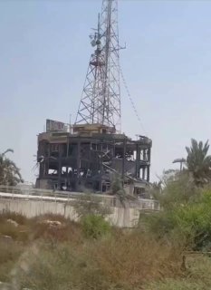 🚨 מגדל הקשר של הנביא בנדר עבאס לאחר הפיגוע הקרקעי אמש