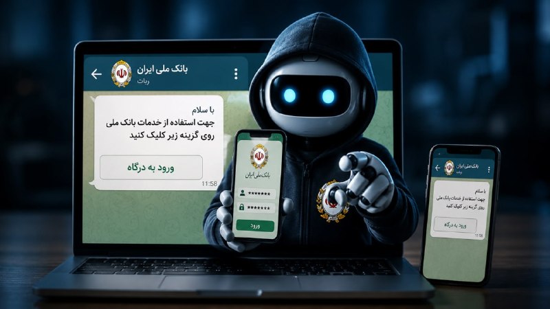 عصربانک | asrebank.ir: 🔴 شیوه جدید کلاهبرداران برای خالی کردن حساب/ هشدار؛ این ربات بانک ملی جعلی است🔹 پلیس فتا درباره شگرد جدید کلاهبرداری با 