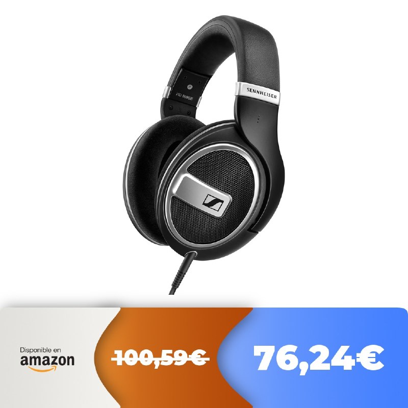 🔥 Sennheiser HD 599 Auriculares con cable negros  🔥 ¡BUEN precio! 🔎 Electrónica 