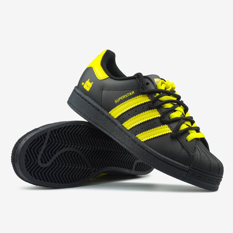 Adidas Adidas Superstar Pokemon Black Yellow Custom, фото 2