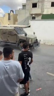 The occupation fires stun grenades at Palestinians while they were celebrating a sermon by a young man in the town of Beit Awa, south of Hebron.