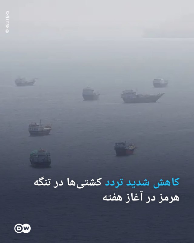🔶 A sharp drop in ship traffic in the Strait of Hormuz at the beginning of the week