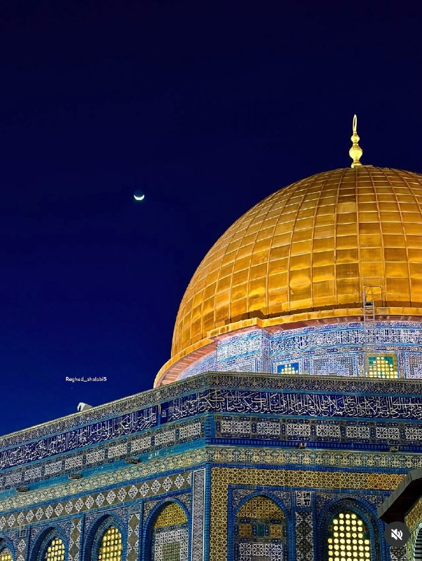 صور فنية للقبة الذهبية بالمسجد الأقصى