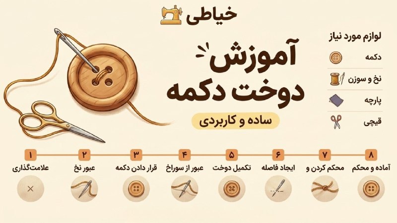 نینی سایت :: ninisite: #نوعروسمیدونم که همه شما خیلی هنرمند هستید، اما دوختن دکمه و برخی پارگیهای کوچیک روی لباس خیلی مهمه! @ninisite