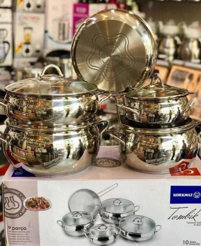 دیوار حراجی های کمپانی چرو: سرویس قابلمه استیلکرکمازاصلیکف حک9پارچهقیمت10600ت