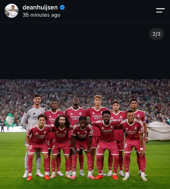 REAL MADRID PAGE: دین هاوسن در اینستاگرام: «امروز شکست ناعادلانه‌ای برای تیم بود. همه با هم به کار و پیشرفت ادامه می‌دهیم. آلا مادرید.»هاو