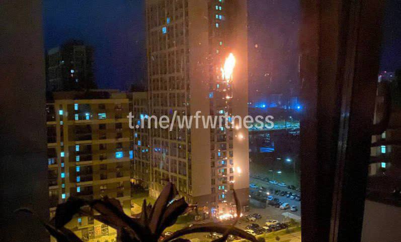 ️🇺🇦🇷🇺 צילומים מאוקראינה בעקבות מתקפת מזל"ט שכוונה לבניין מגורים.