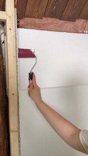 Стены превращаются превращаются в малиновый шкаф! Ух, так волнительно было выкрашивать всю внутреннюю поверхность шкафа в такой насыщенный оттенок.... - изображение 3 - превращаются, шкаф, шкафа