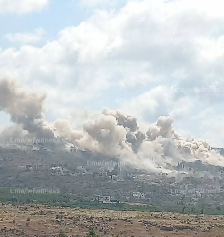️🇱🇧🇮🇱 פיצוץ ישראלי בקנה מידה גדול מכוון אל העיירה אל מנצורי בדרום לבנון.