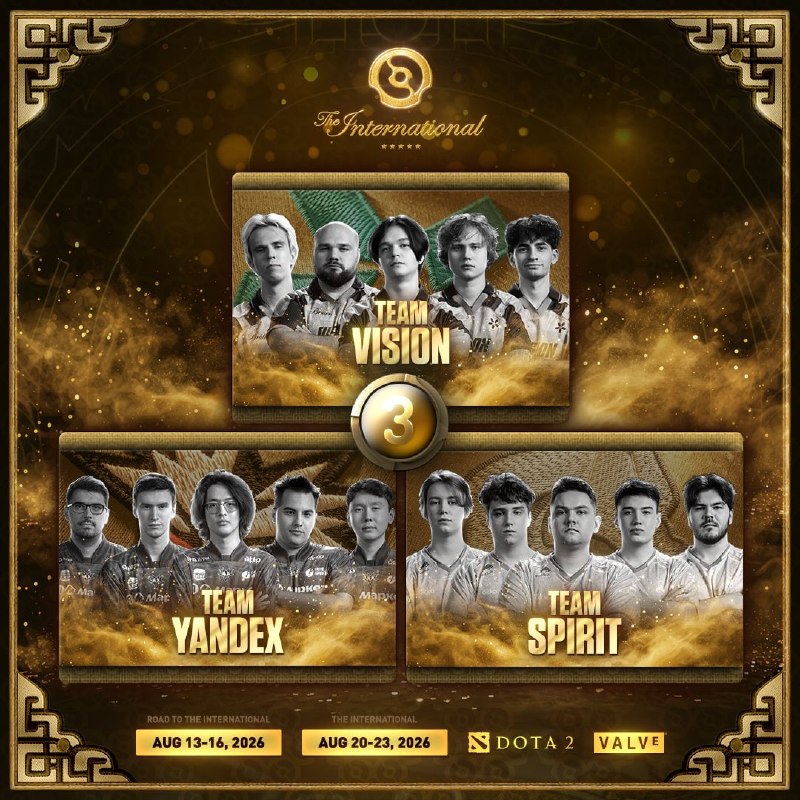 Dota 2 News: Team Vision اولین تیمی که به Grand Final دوره مسابقات TI-15 (2026) راه یافت. ⚡️@Dota2_News⚡️The Final Three.⚡️@Dota2_New