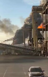 🎦 התמונה שפורסמה בתקשורת של הפיצוץ במתקני ארמקו בעקבות פיגועי אנסאר אללה