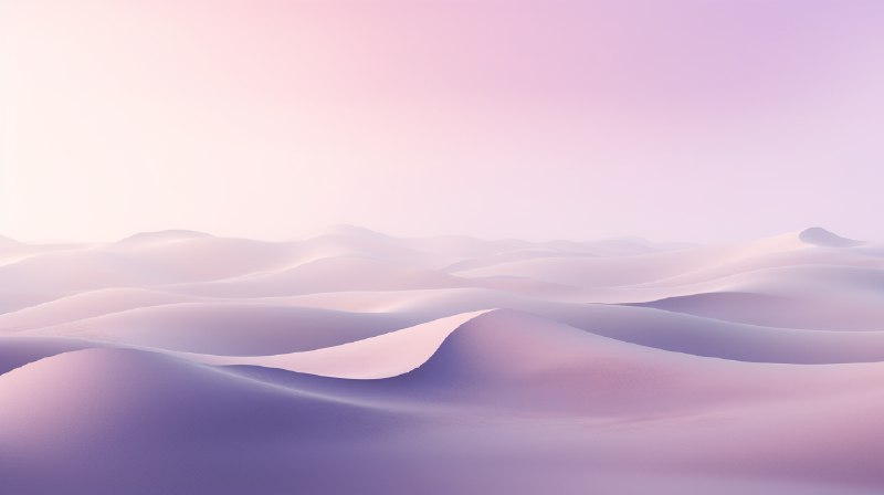 #晚安提示词 今天在 Midjourney 发现一个很像微软宣传片里常出现的的景色的图片，所以就研究了一下提示词和找了一下微软之前的宣传片来参考，发现常见的场景一般都是线条比较柔和的湖面、沙漠或者海面之类的，在用的颜色方面主要就是浅灰色和深蓝色搭配，米色浅紫色和蓝色或者还有点粉色