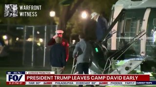 ️🇺🇸 US President Donald Trump arrived early at the White House after a stay at Camp David.