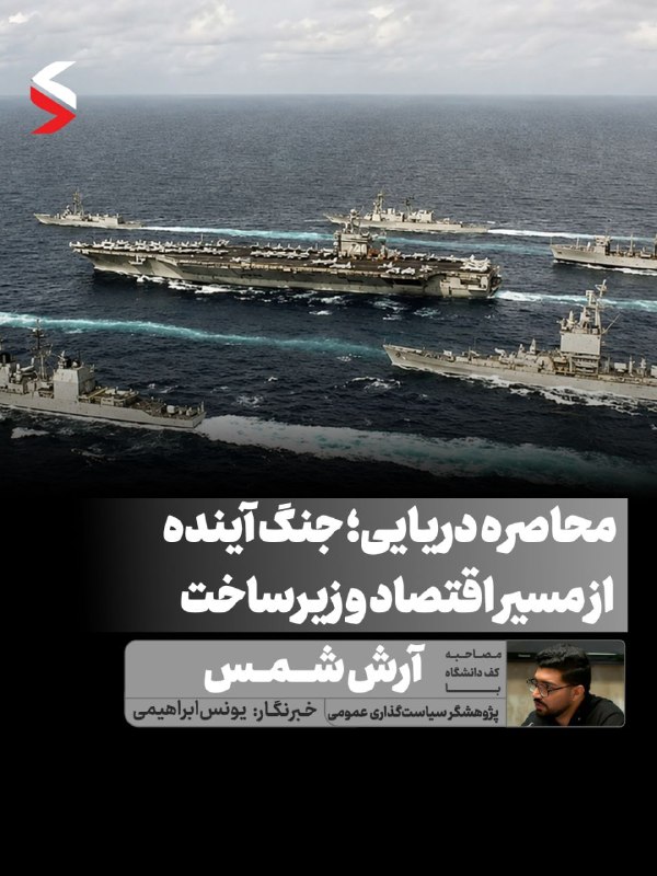 کفِ دانشگاه: 🔴 محاصره دریایی؛ جنگ آینده از مسیر اقتصاد و زیر ساخت👤مصاحبه کف دانشگاه با آرش شمس، مسئول اسبق سیاسی ب.سیج دانشجویی دانشگ