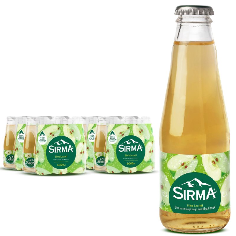 Sirma C Vitaminli Elma Aromalı Doğal Maden Suyu (24 x 200 ml)