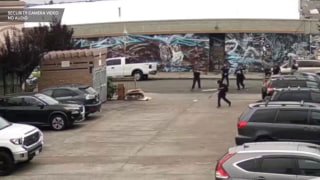 🇺🇸 During a Professional Fighters League (PFL) MMA event at the Bojangles Coliseum in #Charlotte, a violent brawl erupted in the stands when crowd members chanting "USA" were met with a counter-shout of "Fuck America" by a nearby spectator. This verbal dispute rapidly escalated into a chaotic group-on-one physical altercation, during which several individuals restrained and repeatedly struck the man near a Piedmont Natural Gas banner in the arena's upper section. Follow us -> LiveLeak