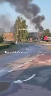 ️🇷🇺🇺🇦 דווח כי תחנת דלק נפגעה בז'יטומיר, אוקראינה.