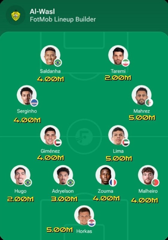 Foot Palang: 🟡اسکواد و ارزش تیم الوصل با حضور طارمی خدا به استقلال و تراکتور رحم کنه 🥶#MT @Foot_palang